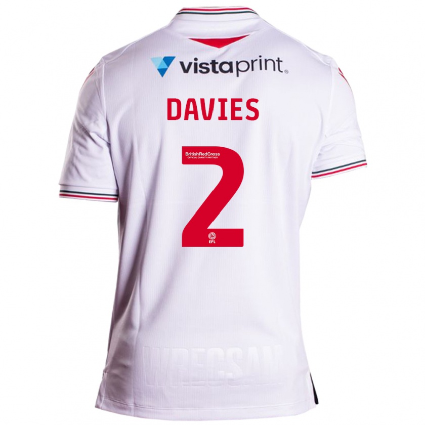 Kandiny Hombre Camiseta Phoebe Davies #2 Blanco 2ª Equipación 2023/24 La Camisa Chile