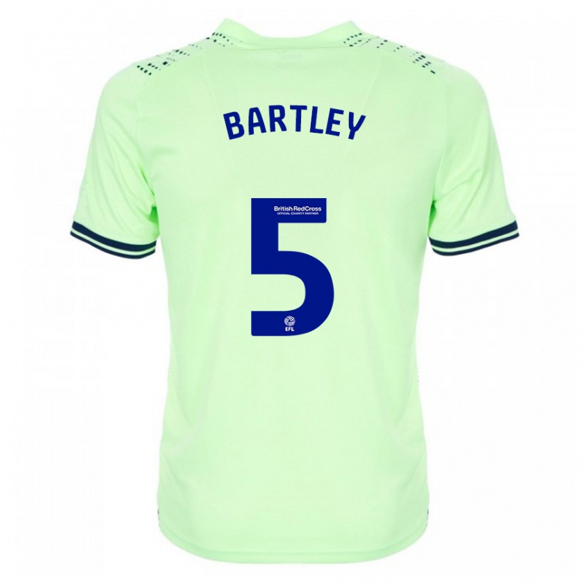 Kandiny Hombre Camiseta Kyle Bartley #5 Armada 2ª Equipación 2023/24 La Camisa Chile