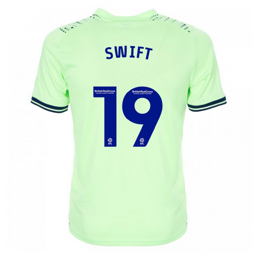 Kandiny Hombre Camiseta John Swift #19 Armada 2ª Equipación 2023/24 La Camisa Chile