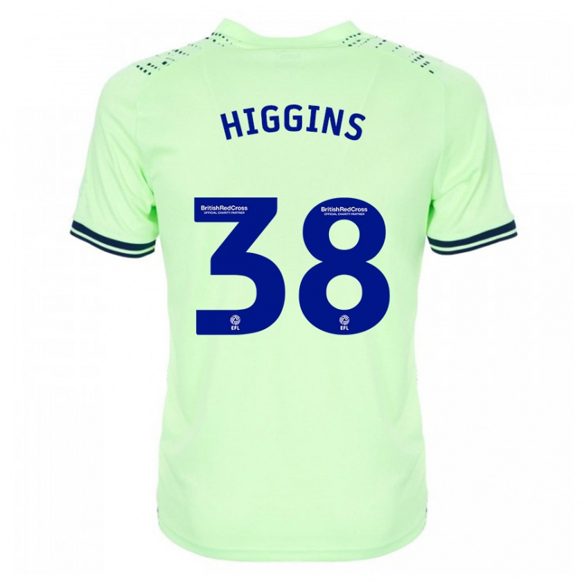 Kandiny Hombre Camiseta Akeel Higgins #38 Armada 2ª Equipación 2023/24 La Camisa Chile