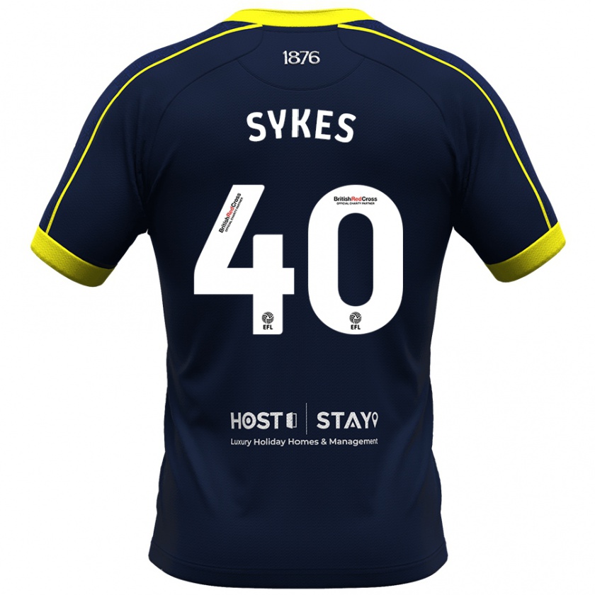 Kandiny Hombre Camiseta Cain Sykes #40 Armada 2ª Equipación 2023/24 La Camisa Chile