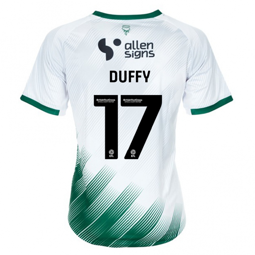 Kandiny Hombre Camiseta Dylan Duffy #17 Blanco 2ª Equipación 2023/24 La Camisa Chile