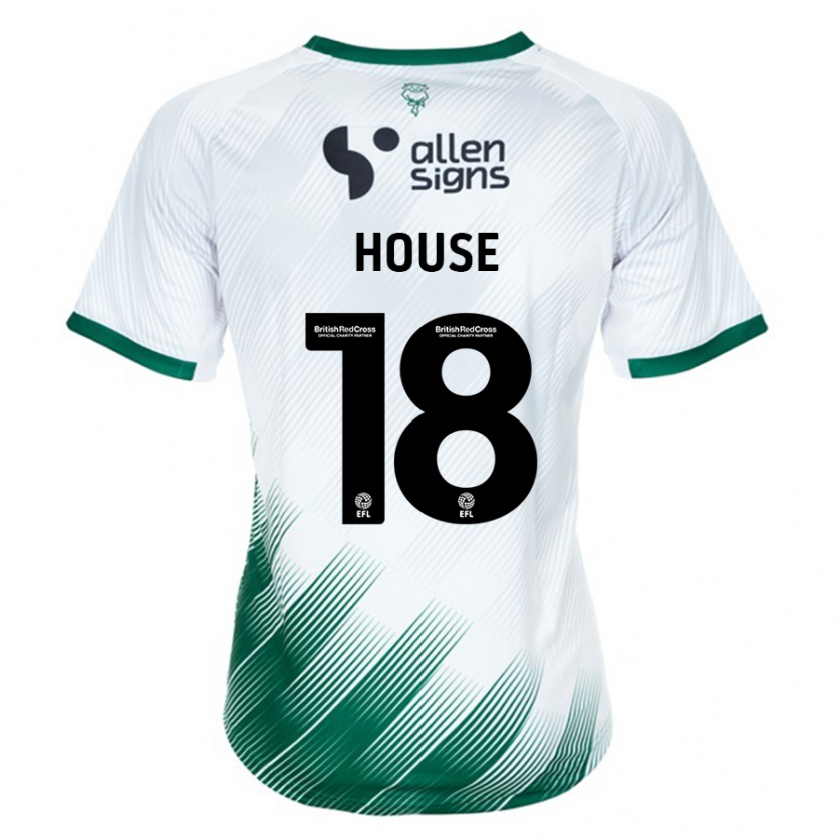 Kandiny Hombre Camiseta Ben House #18 Blanco 2ª Equipación 2023/24 La Camisa Chile