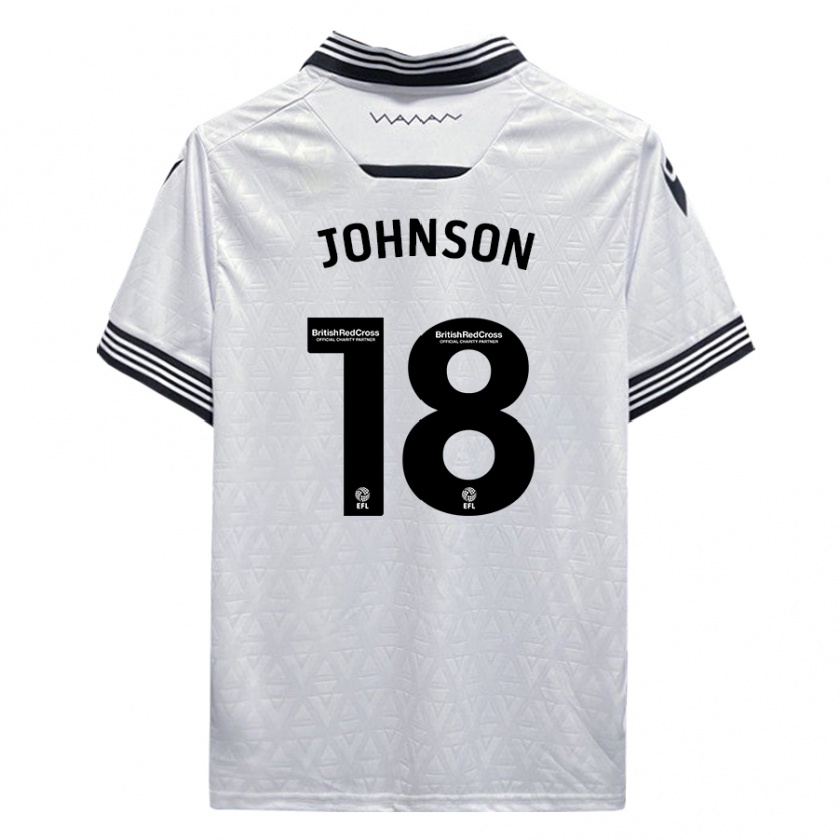 Kandiny Hombre Camiseta Marvin Johnson #18 Blanco 2ª Equipación 2023/24 La Camisa Chile