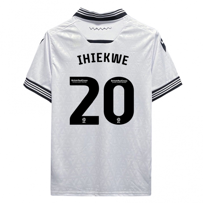 Kandiny Hombre Camiseta Michael Ihiekwe #20 Blanco 2ª Equipación 2023/24 La Camisa Chile