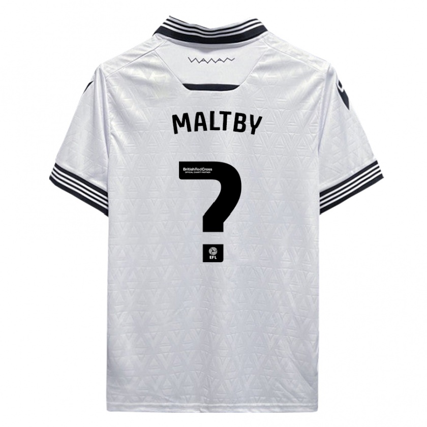 Kandiny Hombre Camiseta Mackenzie Maltby #0 Blanco 2ª Equipación 2023/24 La Camisa Chile