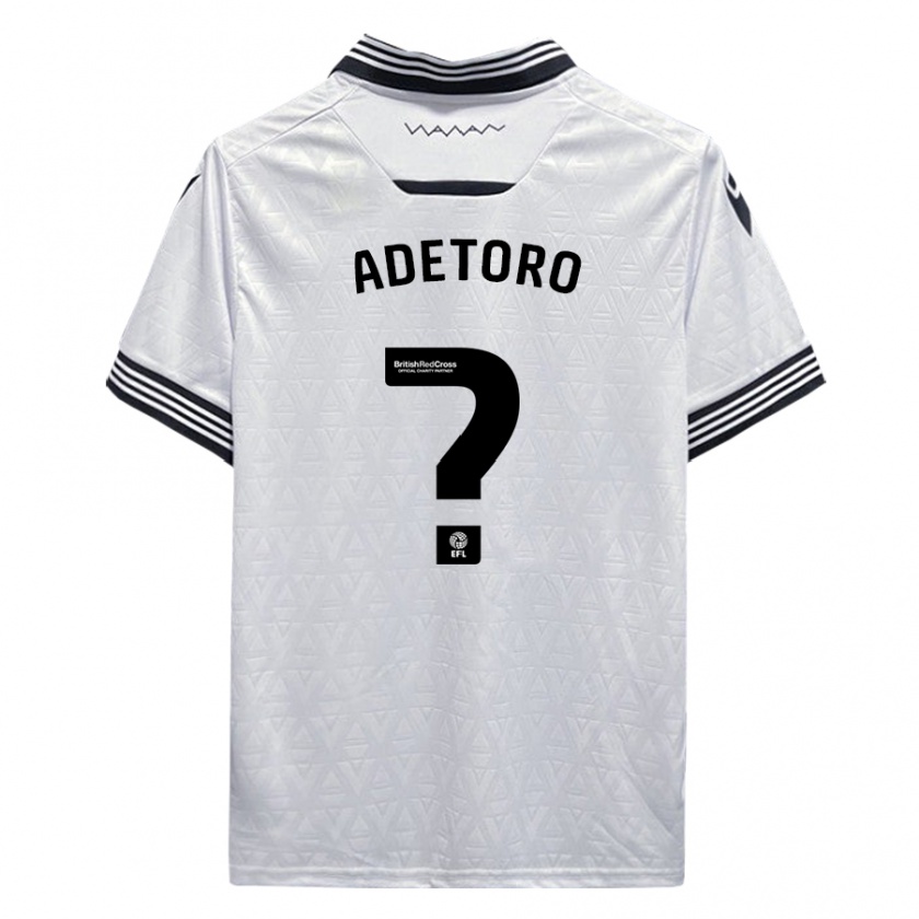 Kandiny Hombre Camiseta Adam Adetoro #0 Blanco 2ª Equipación 2023/24 La Camisa Chile