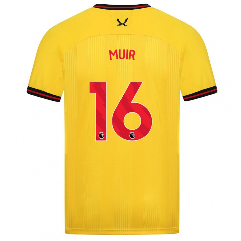 Kandiny Hombre Camiseta Chene Muir #16 Amarillo 2ª Equipación 2023/24 La Camisa Chile