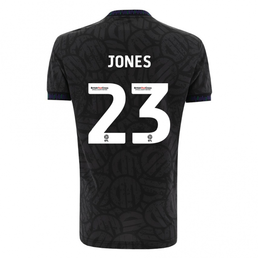 Kandiny Hombre Camiseta Carrie Jones #23 Negro 2ª Equipación 2023/24 La Camisa Chile