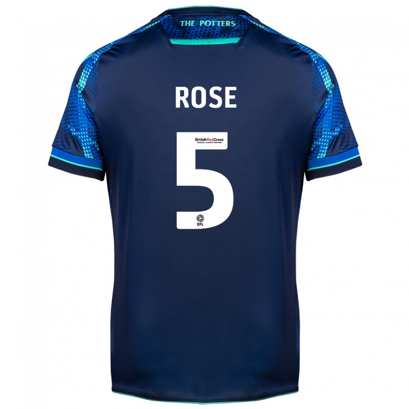 Kandiny Hombre Camiseta Michael Rose #5 Armada 2ª Equipación 2023/24 La Camisa Chile