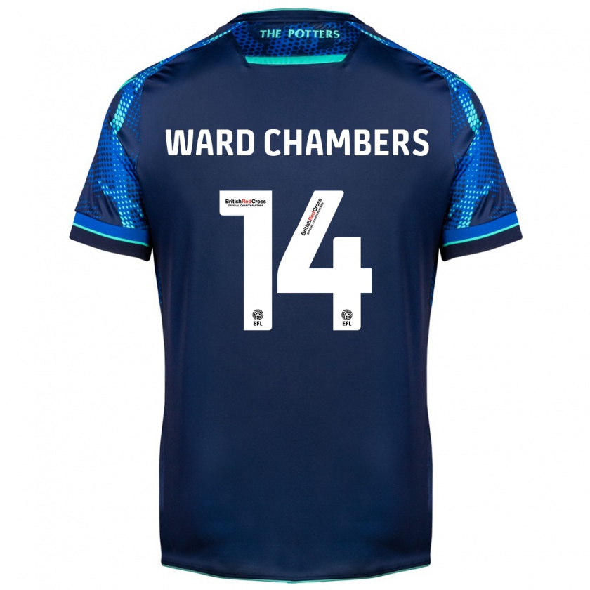 Kandiny Hombre Camiseta Courtnay Ward-Chambers #14 Armada 2ª Equipación 2023/24 La Camisa Chile