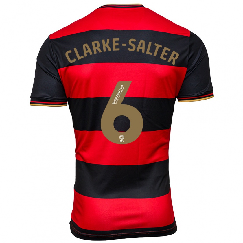 Kandiny Hombre Camiseta Jake Clarke-Salter #6 Negro Rojo 2ª Equipación 2023/24 La Camisa Chile