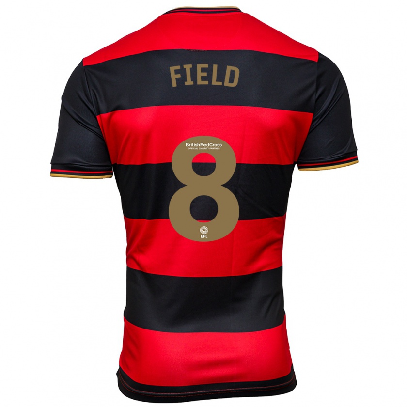 Kandiny Hombre Camiseta Sam Field #8 Negro Rojo 2ª Equipación 2023/24 La Camisa Chile