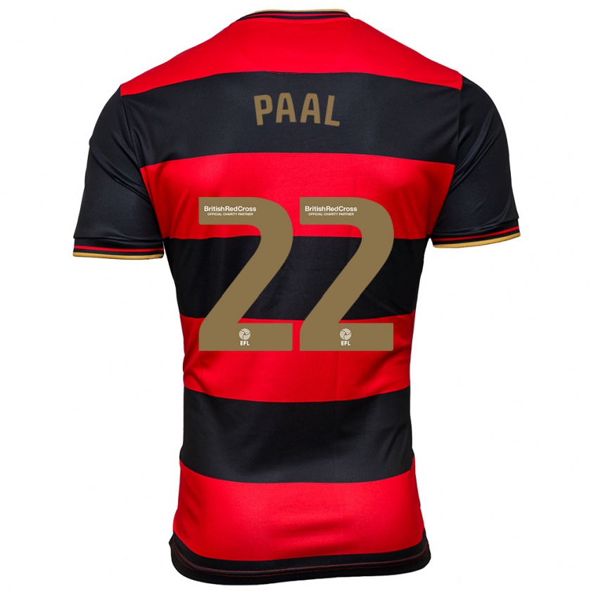 Kandiny Hombre Camiseta Kenneth Paal #22 Negro Rojo 2ª Equipación 2023/24 La Camisa Chile