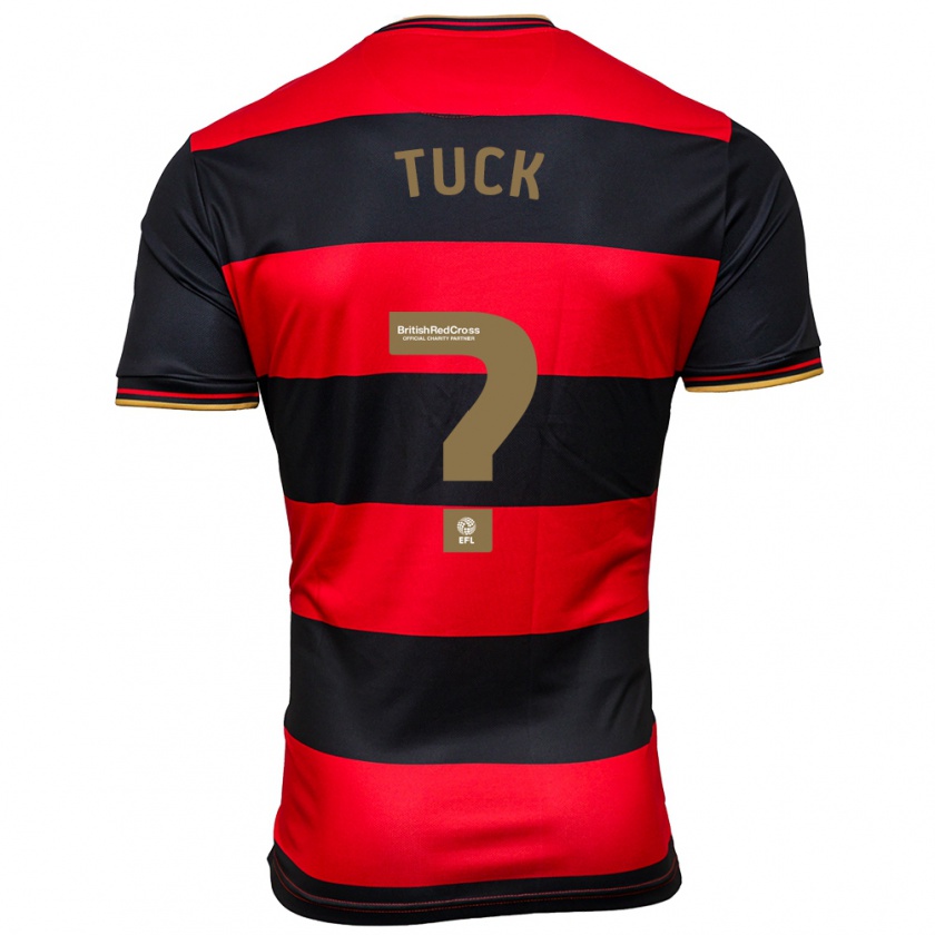 Kandiny Hombre Camiseta Alfie Tuck #0 Negro Rojo 2ª Equipación 2023/24 La Camisa Chile