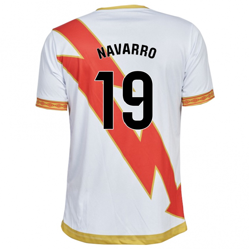 Kandiny Mujer Camiseta Manu Navarro #19 Blanco 1ª Equipación 2023/24 La Camisa Chile