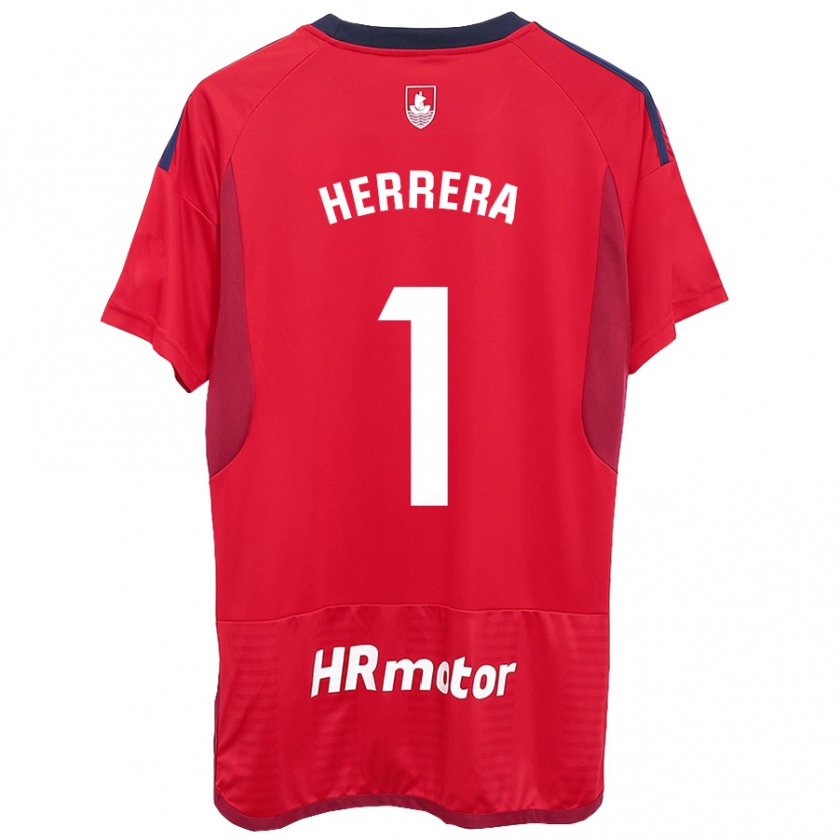 Kandiny Mujer Camiseta Sergio Herrera #1 Rojo 1ª Equipación 2023/24 La Camisa Chile