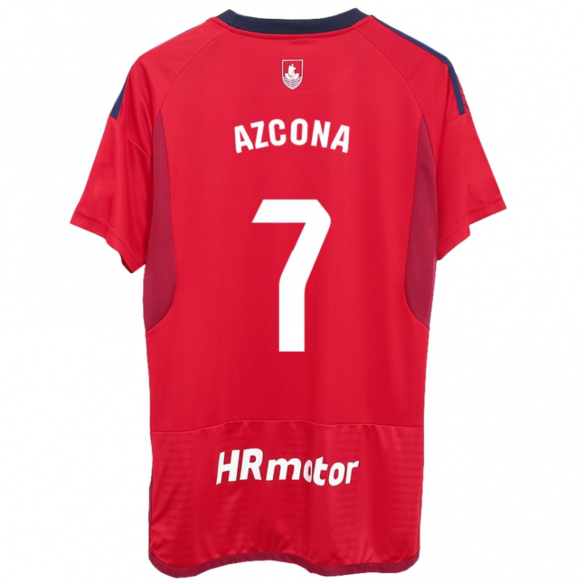 Kandiny Mujer Camiseta Rubén Azcona #7 Rojo 1ª Equipación 2023/24 La Camisa Chile