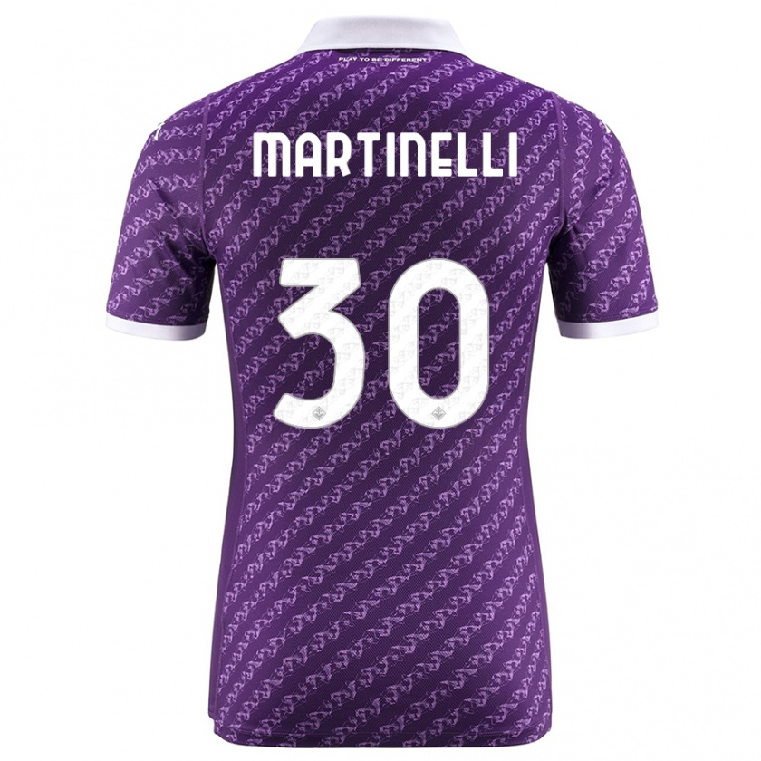 Kandiny Mujer Camiseta Tommaso Martinelli #30 Violeta 1ª Equipación 2023/24 La Camisa Chile