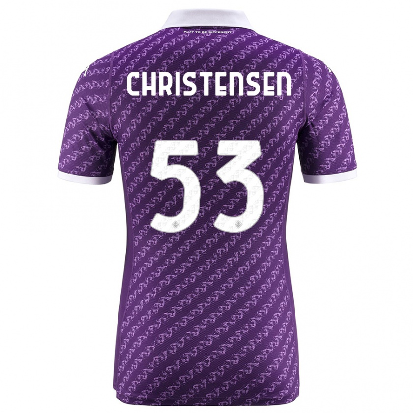 Kandiny Mujer Camiseta Oliver Christensen #53 Violeta 1ª Equipación 2023/24 La Camisa Chile