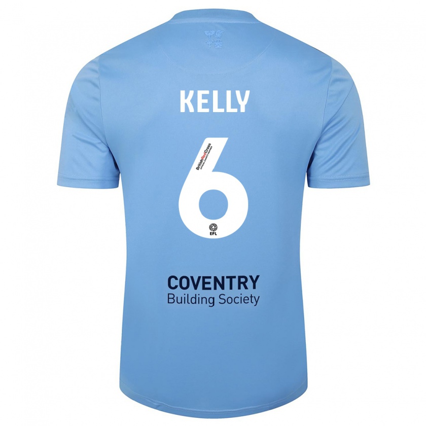 Kandiny Mujer Camiseta Liam Kelly #6 Cielo Azul 1ª Equipación 2023/24 La Camisa Chile