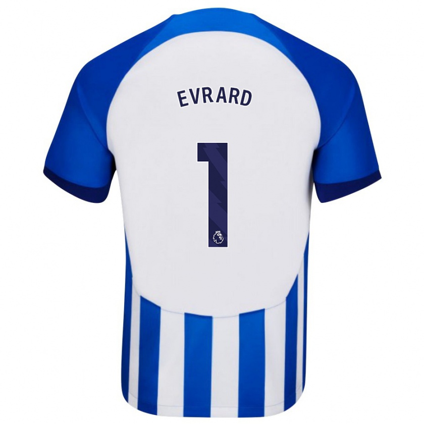 Kandiny Mujer Camiseta Nicky Evrard #1 Azul 1ª Equipación 2023/24 La Camisa Chile