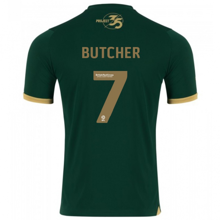 Kandiny Mujer Camiseta Matt Butcher #7 Verde 1ª Equipación 2023/24 La Camisa Chile