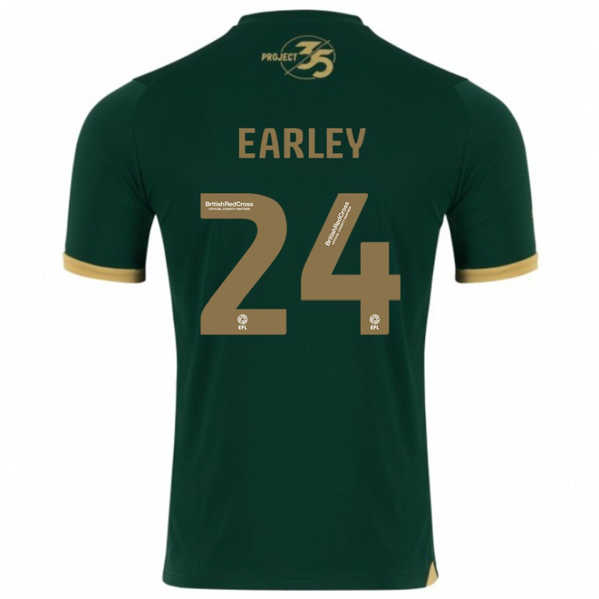 Kandiny Mujer Camiseta Saxon Earley #24 Verde 1ª Equipación 2023/24 La Camisa Chile