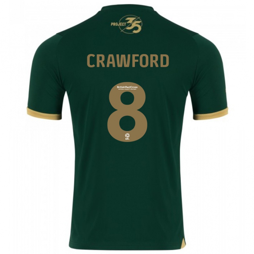 Kandiny Mujer Camiseta Imy Crawford #8 Verde 1ª Equipación 2023/24 La Camisa Chile