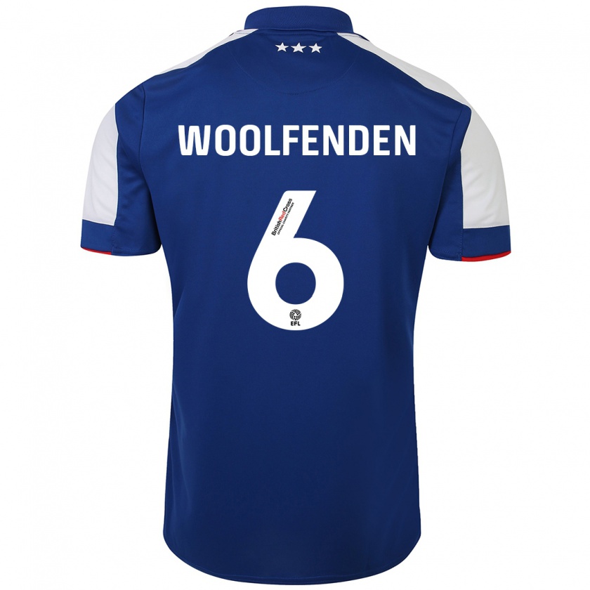 Kandiny Mujer Camiseta Luke Woolfenden #6 Azul 1ª Equipación 2023/24 La Camisa Chile