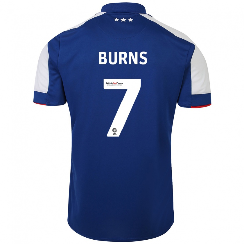 Kandiny Mujer Camiseta Wes Burns #7 Azul 1ª Equipación 2023/24 La Camisa Chile