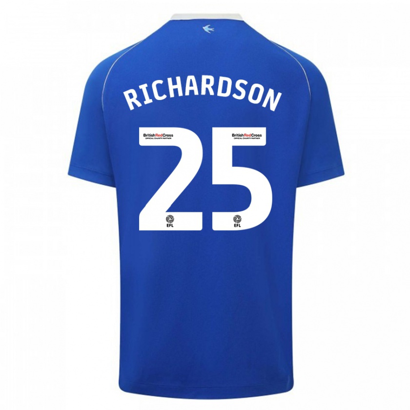 Kandiny Mujer Camiseta Tija Richardson #25 Azul 1ª Equipación 2023/24 La Camisa Chile