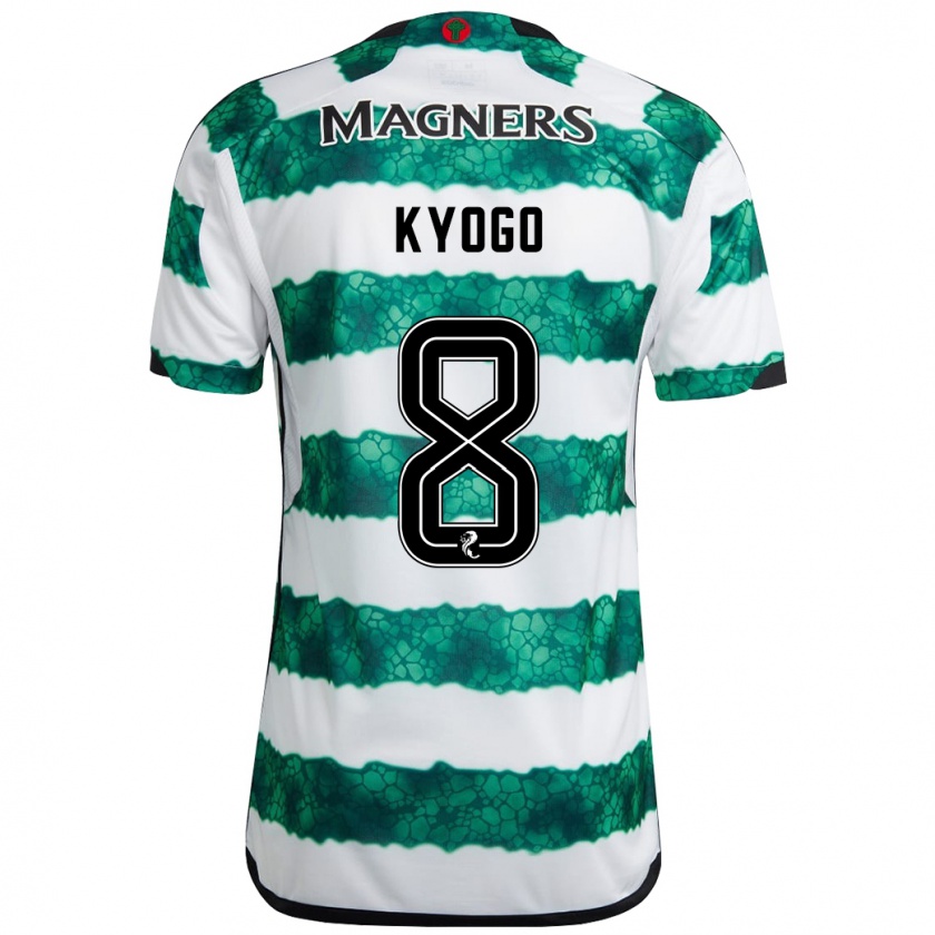 Kandiny Mujer Camiseta Kyogo Furuhashi #8 Verde 1ª Equipación 2023/24 La Camisa Chile