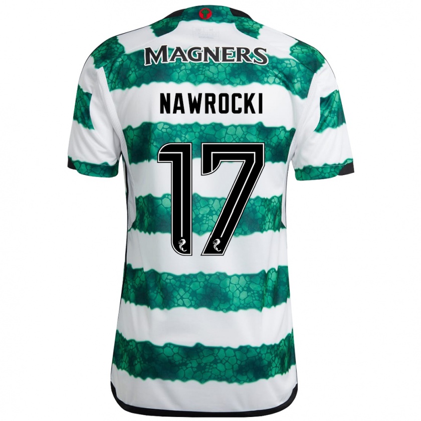 Kandiny Mujer Camiseta Maik Nawrocki #17 Verde 1ª Equipación 2023/24 La Camisa Chile