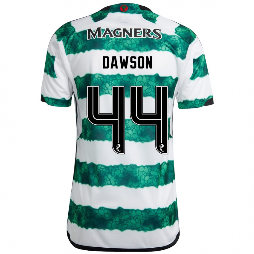 Kandiny Mujer Camiseta Joey Dawson #44 Verde 1ª Equipación 2023/24 La Camisa Chile