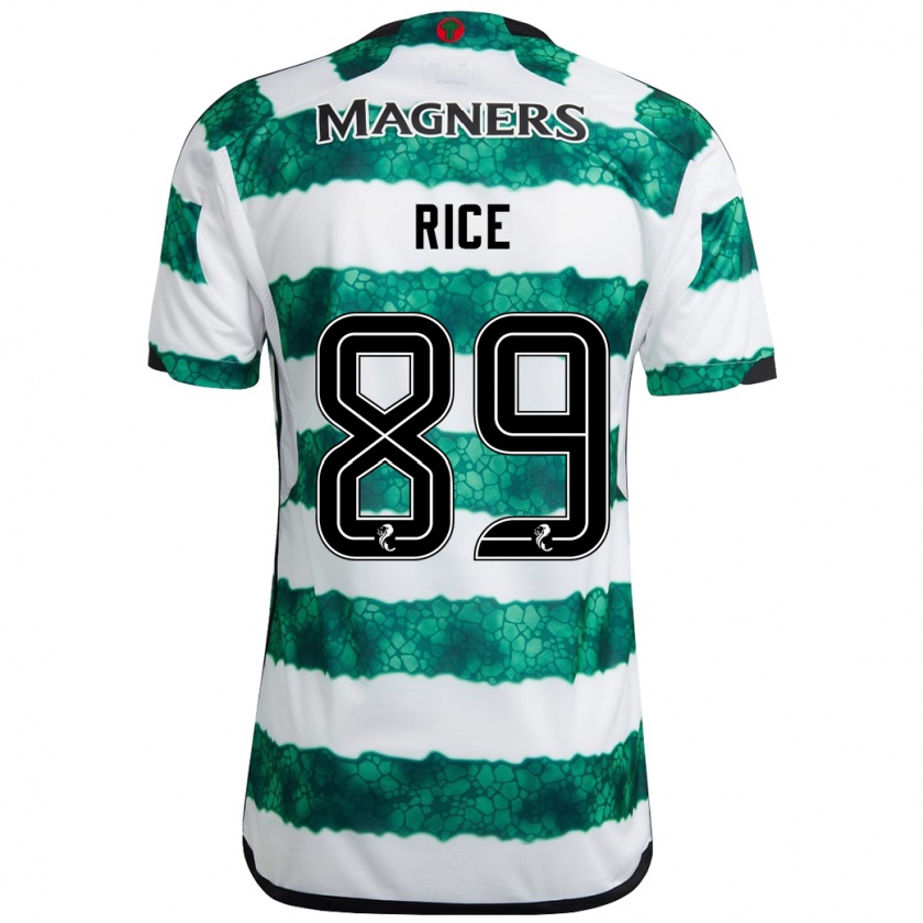 Kandiny Mujer Camiseta Aidan Rice #89 Verde 1ª Equipación 2023/24 La Camisa Chile