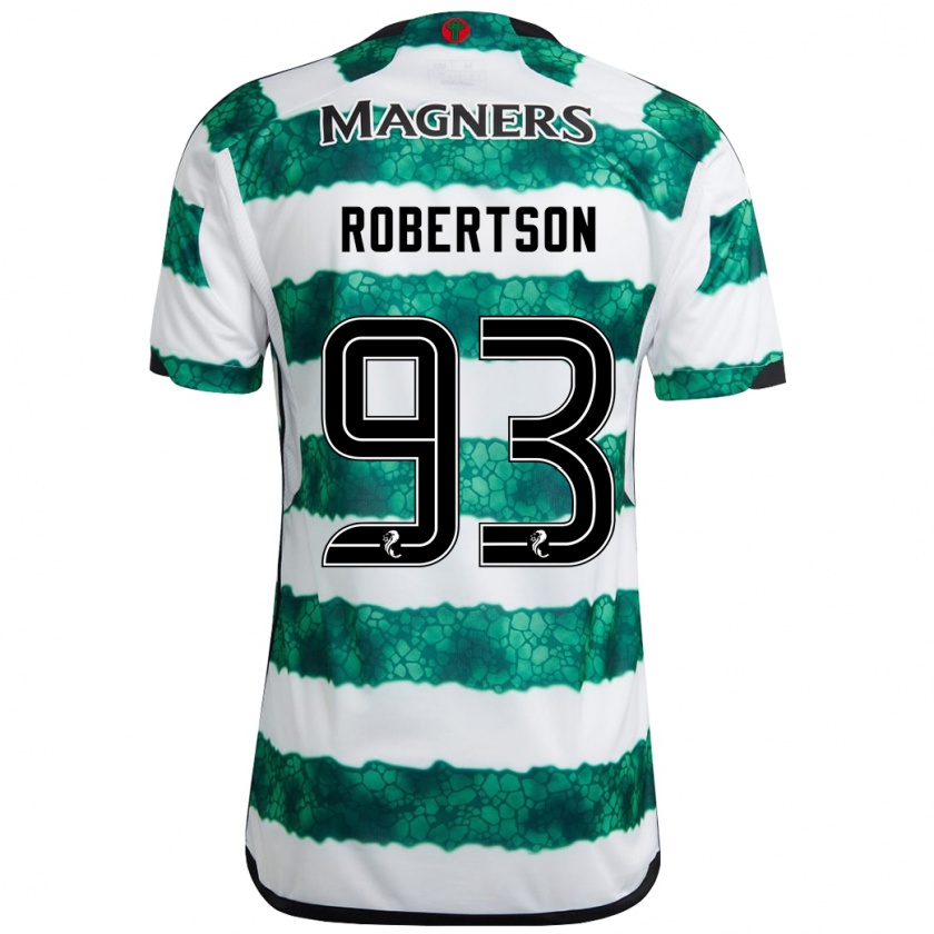 Kandiny Mujer Camiseta Mitchell Robertson #93 Verde 1ª Equipación 2023/24 La Camisa Chile