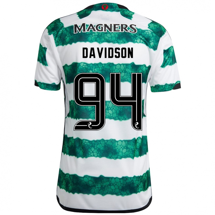 Kandiny Mujer Camiseta Alasdair Davidson #94 Verde 1ª Equipación 2023/24 La Camisa Chile