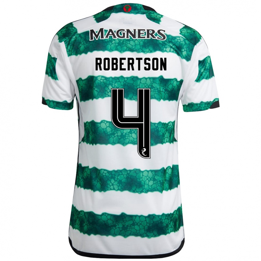 Kandiny Mujer Camiseta Lisa Robertson #4 Verde 1ª Equipación 2023/24 La Camisa Chile