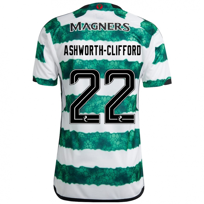 Kandiny Mujer Camiseta Lucy Ashworth-Clifford #22 Verde 1ª Equipación 2023/24 La Camisa Chile