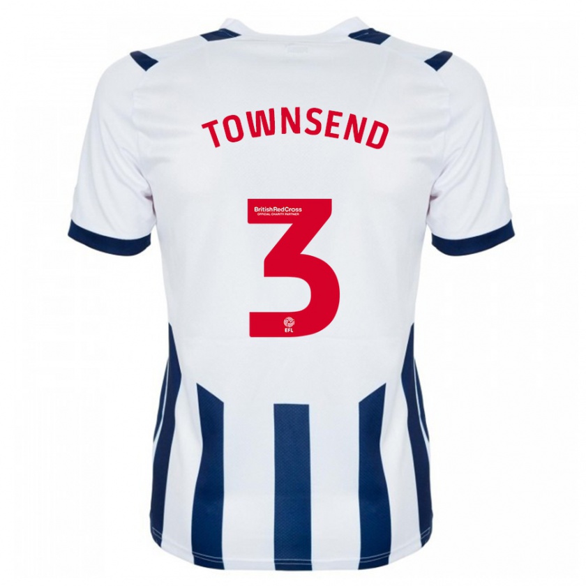 Kandiny Mujer Camiseta Conor Townsend #3 Blanco 1ª Equipación 2023/24 La Camisa Chile