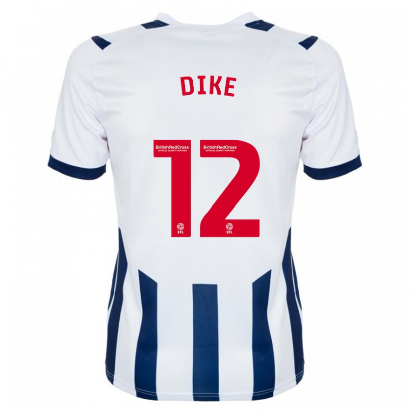 Kandiny Mujer Camiseta Daryl Dike #12 Blanco 1ª Equipación 2023/24 La Camisa Chile