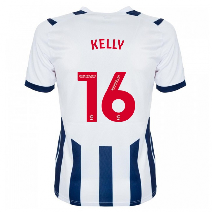 Kandiny Mujer Camiseta Martin Kelly #16 Blanco 1ª Equipación 2023/24 La Camisa Chile