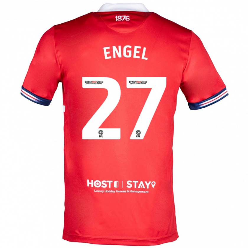 Kandiny Mujer Camiseta Lukas Engel #27 Rojo 1ª Equipación 2023/24 La Camisa Chile