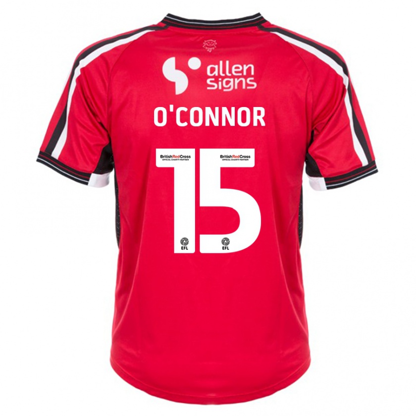 Kandiny Mujer Camiseta Paudie O'connor #15 Rojo 1ª Equipación 2023/24 La Camisa Chile