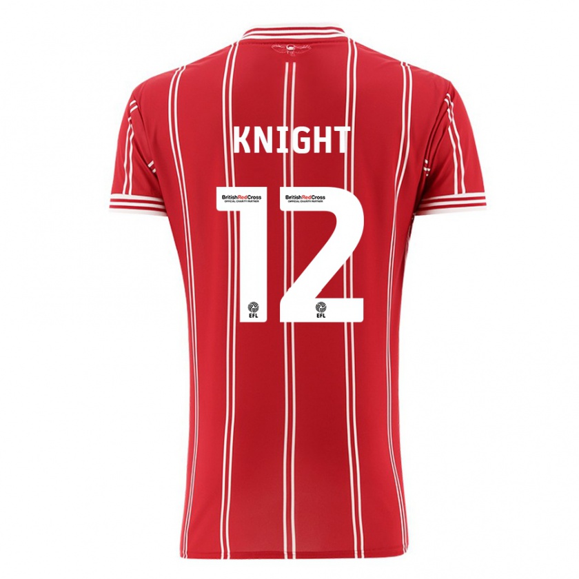 Kandiny Mujer Camiseta Jason Knight #12 Rojo 1ª Equipación 2023/24 La Camisa Chile