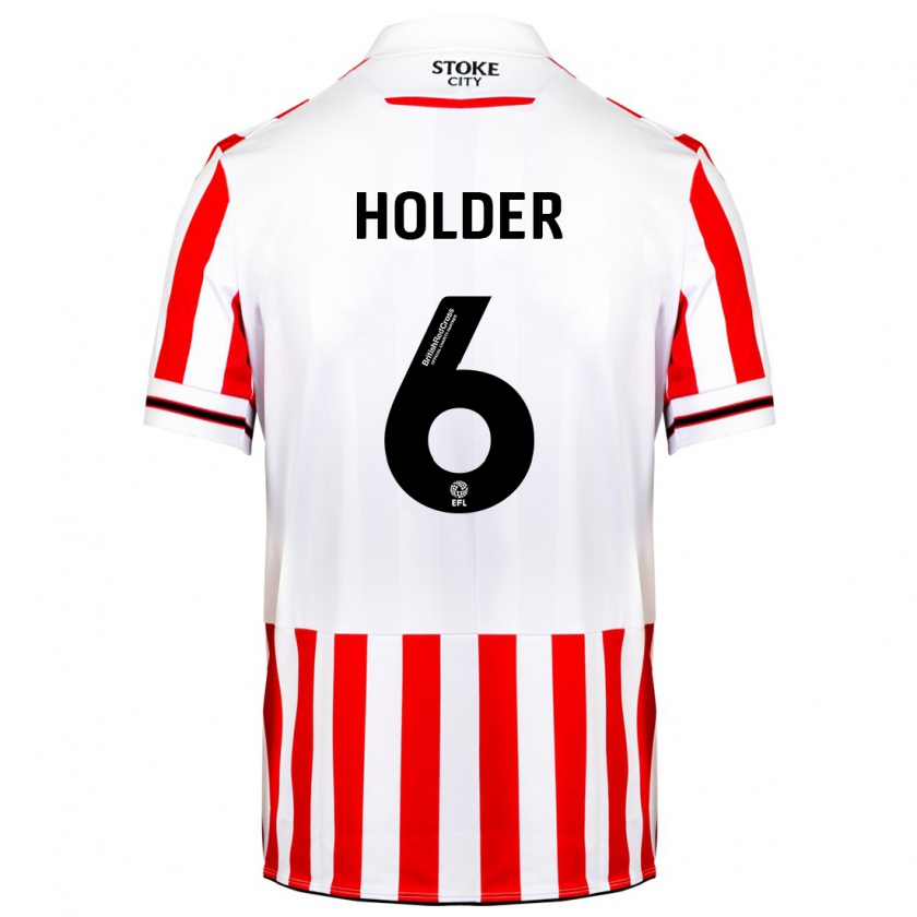 Kandiny Mujer Camiseta Molly Holder #6 Rojo Blanco 1ª Equipación 2023/24 La Camisa Chile