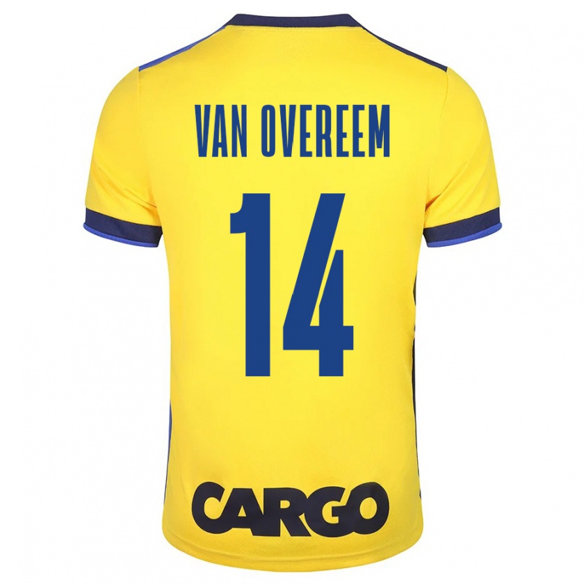 Kandiny Mujer Camiseta Joris Van Overeem #14 Amarillo 1ª Equipación 2023/24 La Camisa Chile