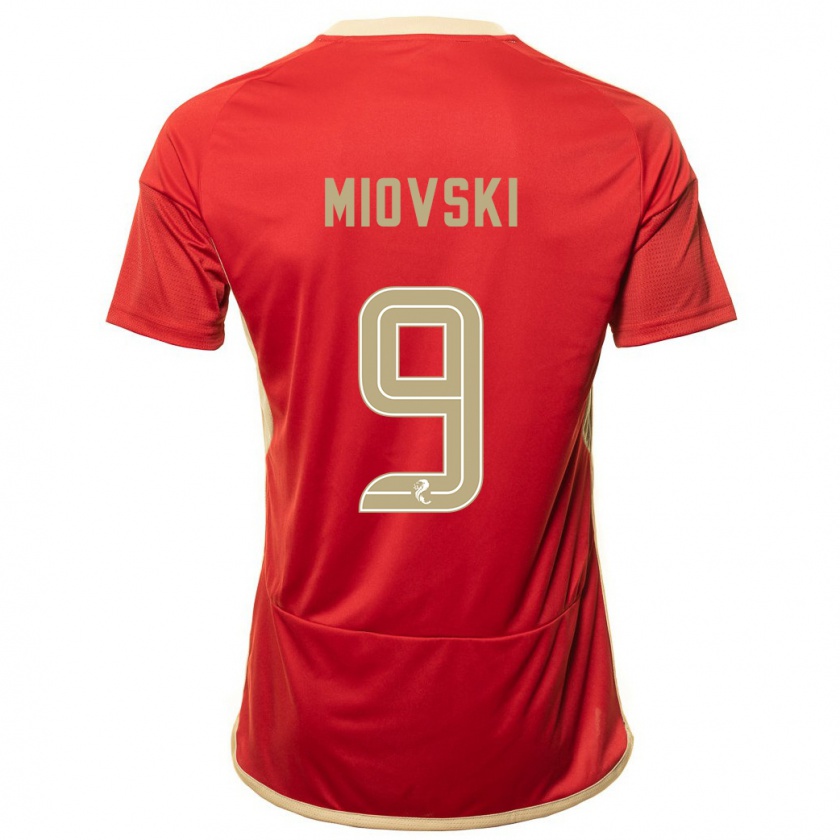 Kandiny Mujer Camiseta Bojan Miovski #9 Rojo 1ª Equipación 2023/24 La Camisa Chile