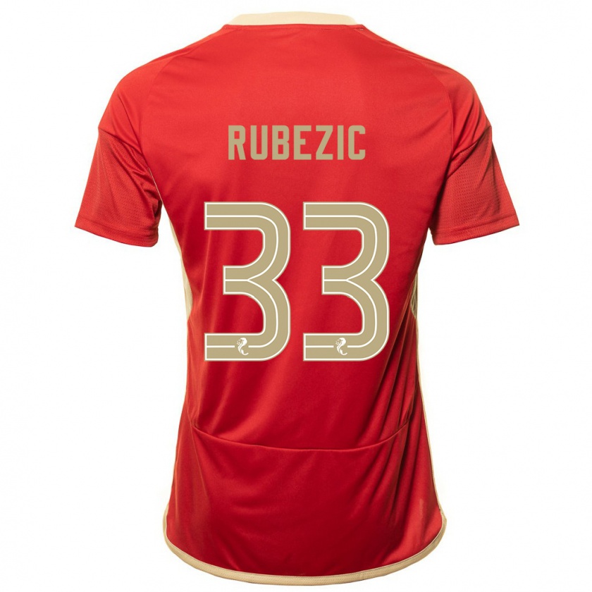 Kandiny Mujer Camiseta Slobodan Rubezic #33 Rojo 1ª Equipación 2023/24 La Camisa Chile